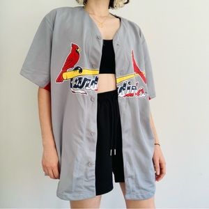 St. Louis CARDINALS Match Up Promotions Gray Stars And Stripes Jersey XL